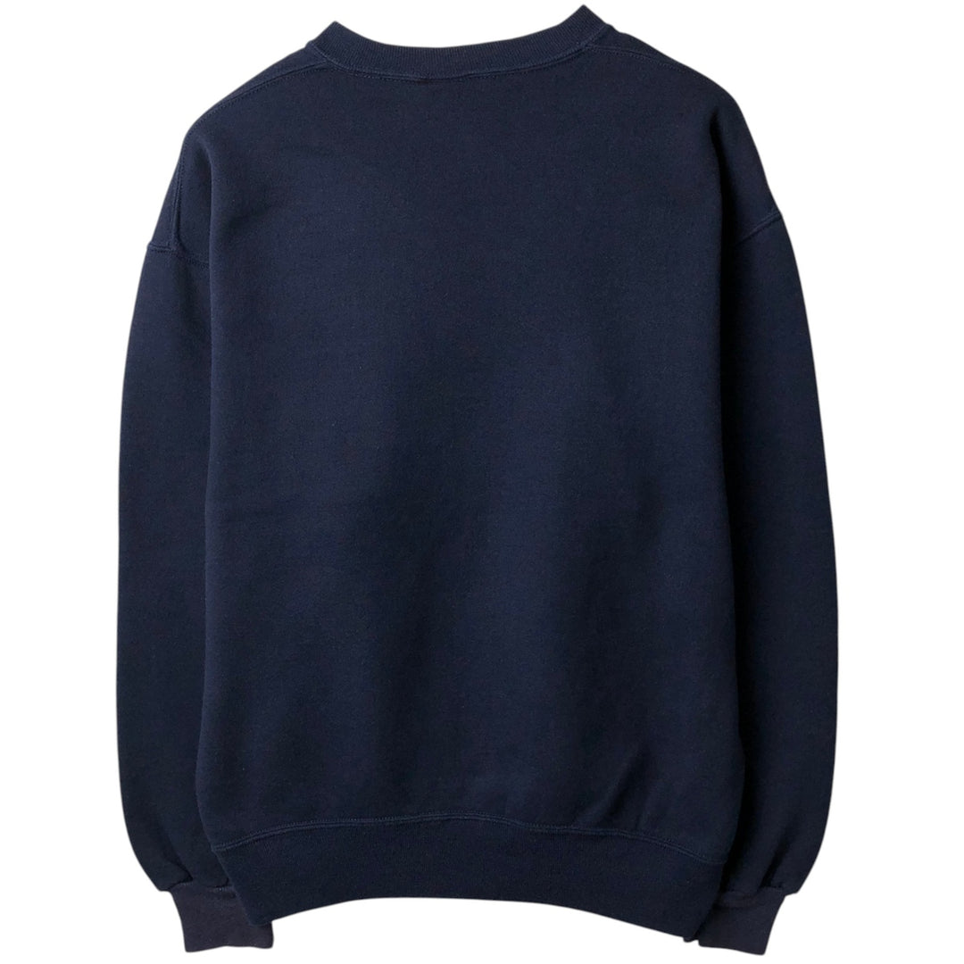80s-90'S Russell Athletic College Sweatshirt, Made in USA, Men's Size L (Equivalent), Vintage cotton navy blue type Vintage Second Hand