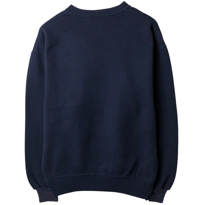 80s-90'S Russell Athletic College Sweatshirt, Made in USA, Men's Size L (Equivalent), Vintage cotton navy blue type Vintage Second Hand