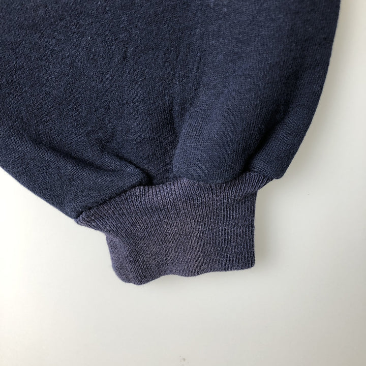 80s-90'S Russell Athletic College Sweatshirt, Made in USA, Men's Size L (Equivalent), Vintage cotton navy blue type Vintage Second Hand