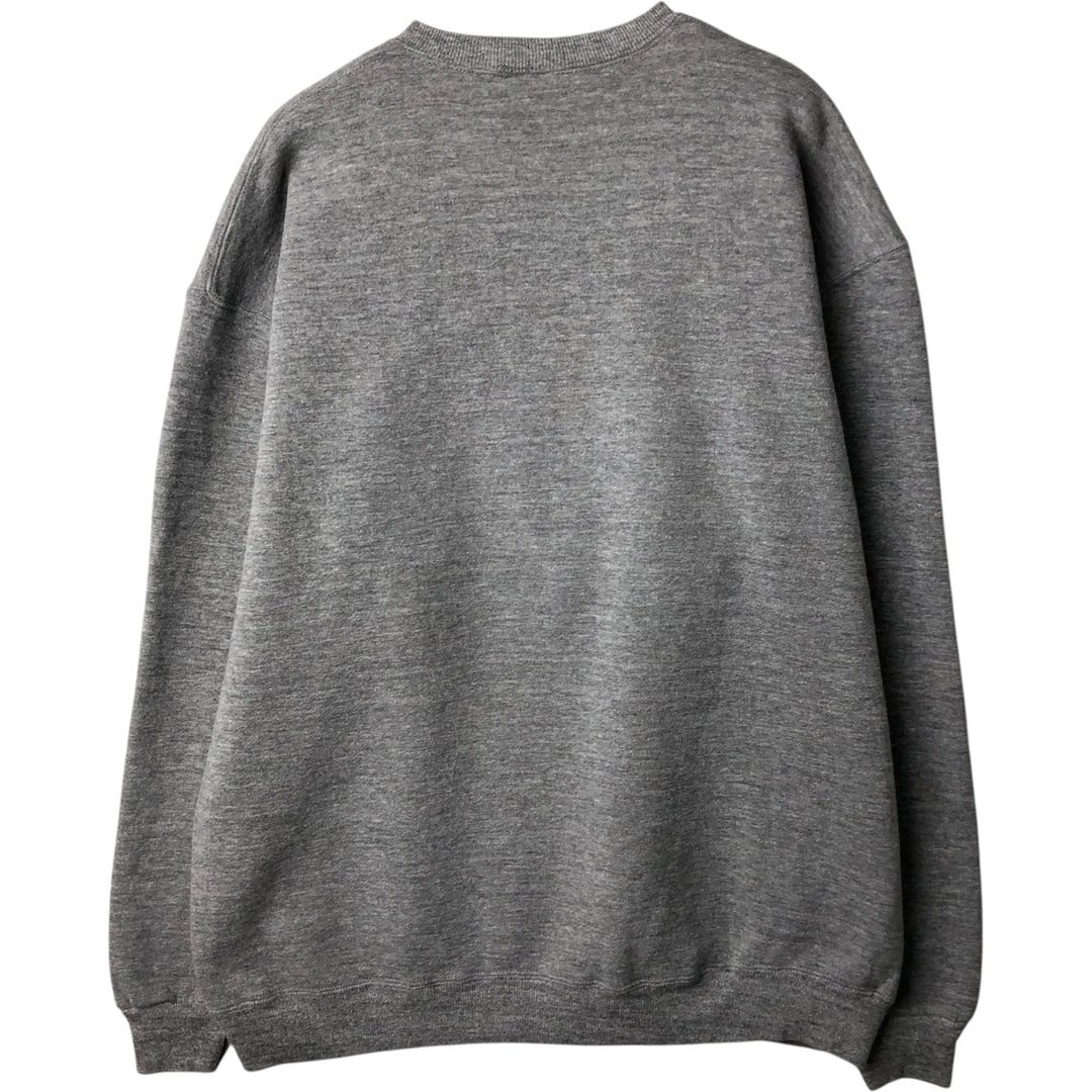 80s-90'S Russell Athletic College Sweatshirt, Made in USA, Men's XXL equivalent, Vintage polyester gray type Vintage Second Hand