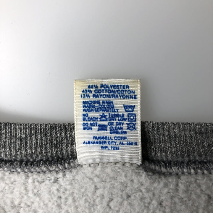 80s-90'S Russell Athletic College Sweatshirt, Made in USA, Men's XXL equivalent, Vintage polyester gray type Vintage Second Hand