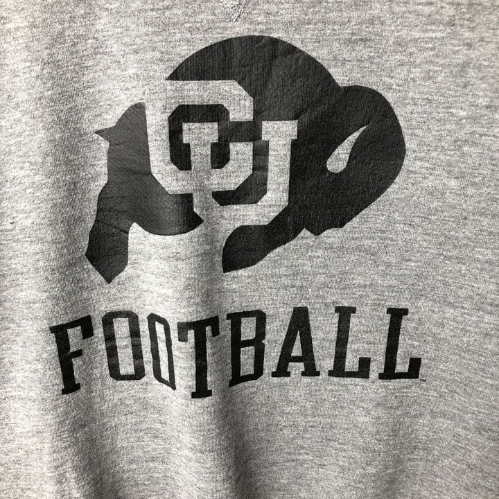 80s-90'S Russell Athletic College Sweatshirt, Made in USA, Men's XXL equivalent, Vintage polyester gray type Vintage Second Hand