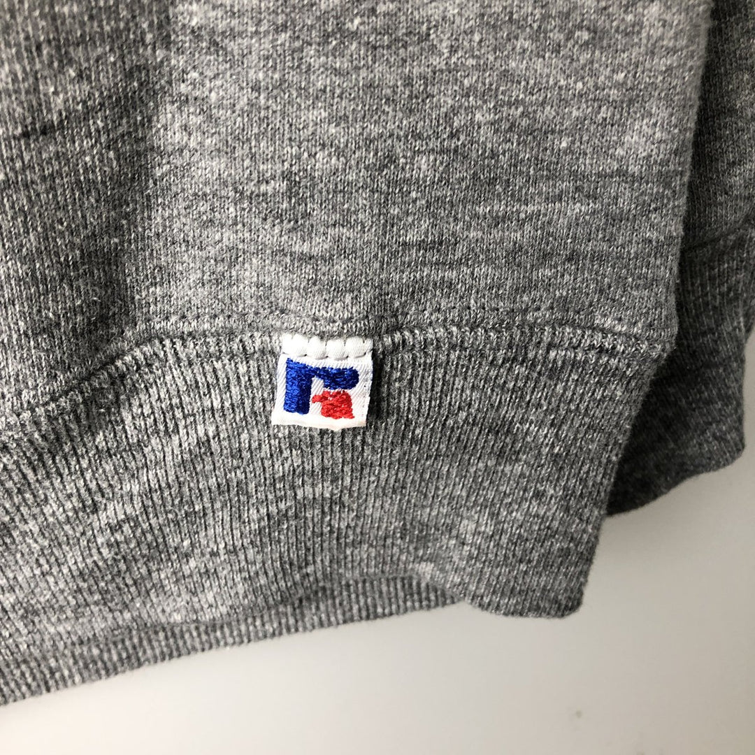 80s-90'S Russell Athletic College Sweatshirt, Made in USA, Men's XXL equivalent, Vintage polyester gray type Vintage Second Hand