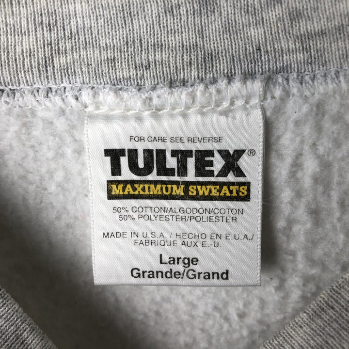 90'S TULTEX Triple Print College Sweatshirt, Made in USA, Men's Size L (Equivalent), Vintage cotton gray type Vintage Second Hand