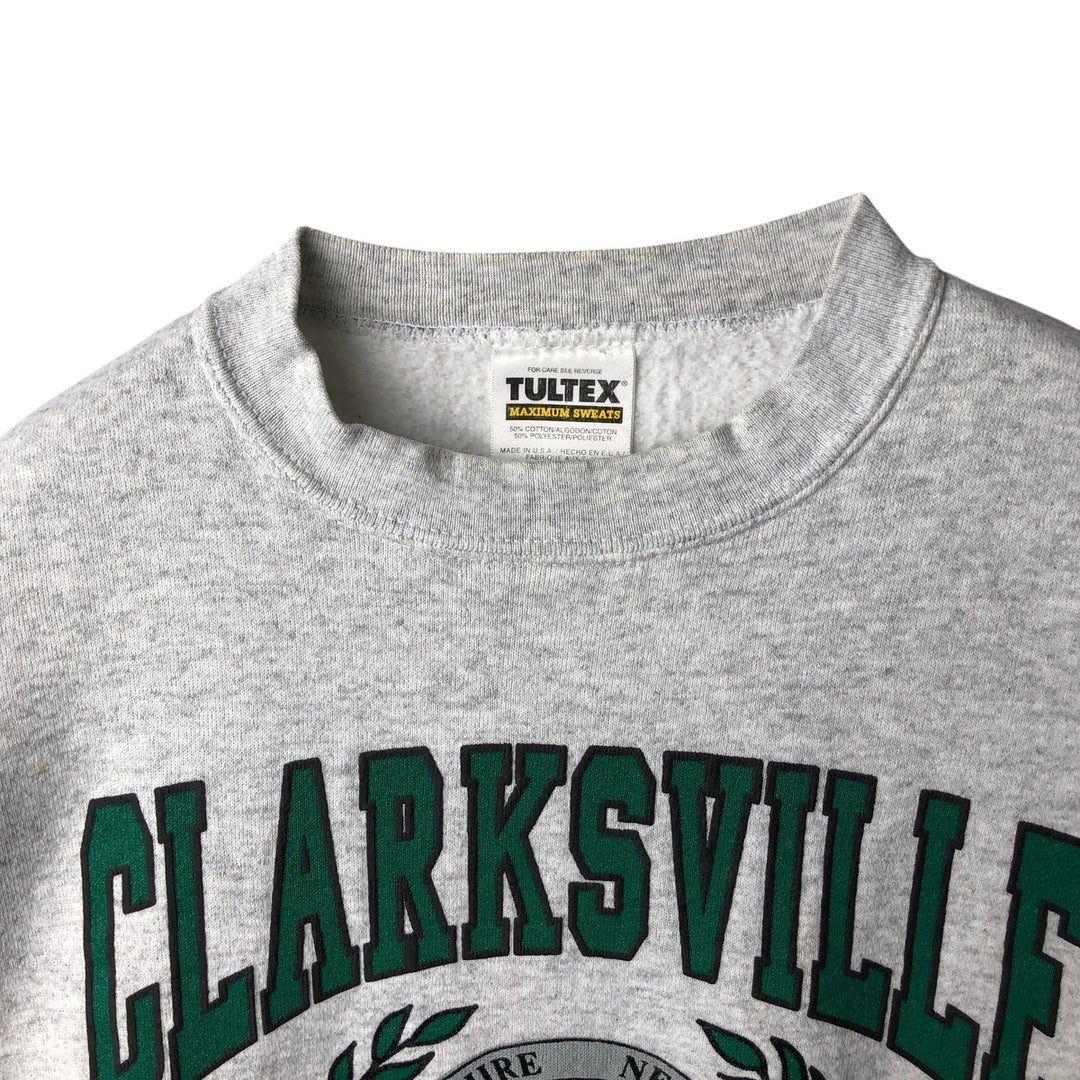 90'S TULTEX Triple Print College Sweatshirt, Made in USA, Men's Size L (Equivalent), Vintage cotton gray type Vintage Second Hand