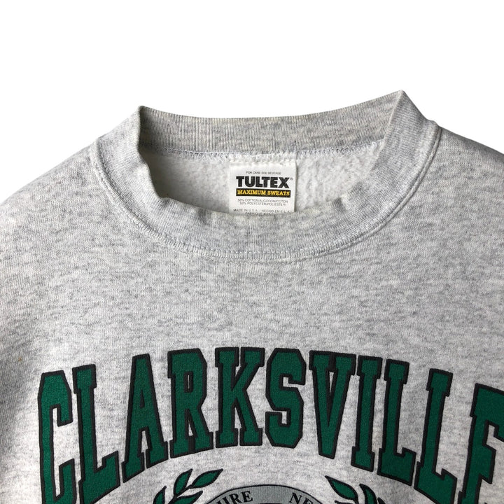90'S TULTEX Triple Print College Sweatshirt, Made in USA, Men's Size L (Equivalent), Vintage cotton gray type Vintage Second Hand