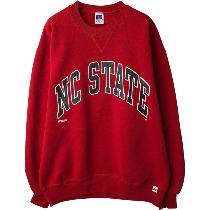 Vintage 90'S Russell ATHLETIC college sweatshirt, made in the USA, size L, men's cotton red type Vintage Second Hand