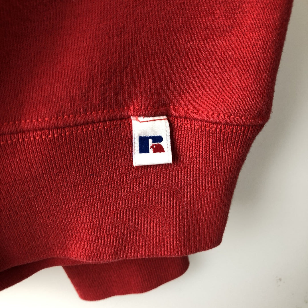 Vintage 90'S Russell ATHLETIC college sweatshirt, made in the USA, size L, men's cotton red type Vintage Second Hand