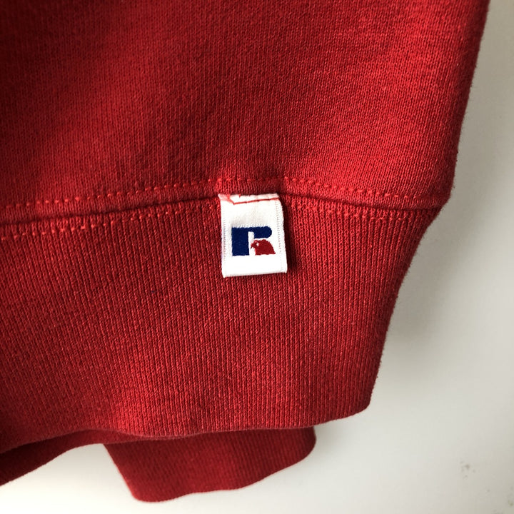 Vintage 90'S Russell ATHLETIC college sweatshirt, made in the USA, size L, men's cotton red type Vintage Second Hand