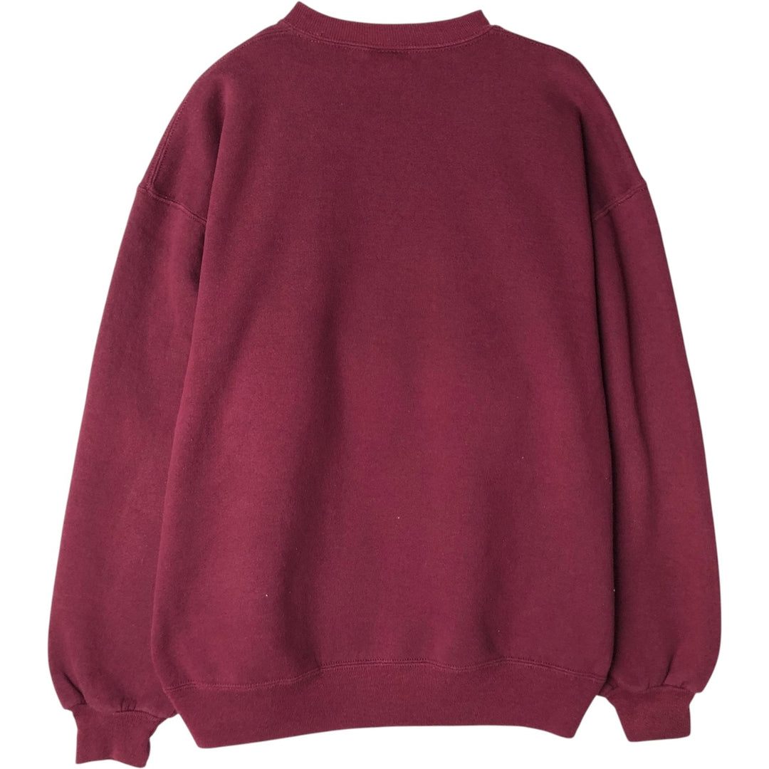 90'S Russell College Sweatshirt, Made in USA, Men's L, Vintage cotton burgundy type Vintage Second Hand