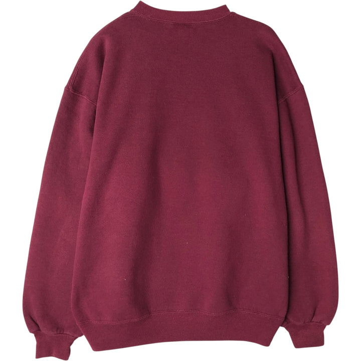 90'S Russell College Sweatshirt, Made in USA, Men's L, Vintage cotton burgundy type Vintage Second Hand