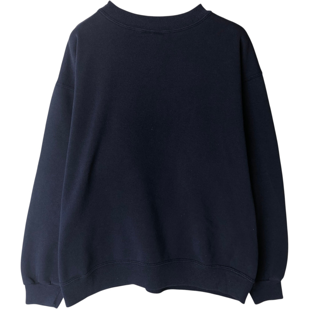 90'S Hanes University of North Carolina College Sweatshirt, Made in USA, Men's Size L (approx.), Vintage cotton navy blue type Vintage Second Hand