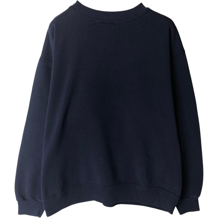 90'S Hanes University of North Carolina College Sweatshirt, Made in USA, Men's Size L (approx.), Vintage cotton navy blue type Vintage Second Hand
