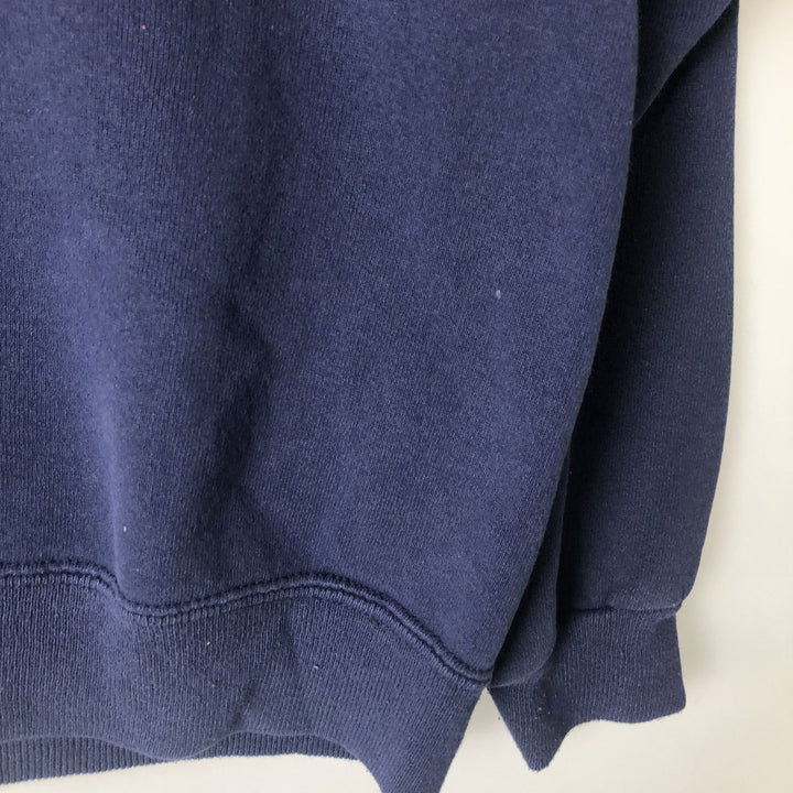 90'S Hanes University of North Carolina College Sweatshirt, Made in USA, Men's Size L (approx.), Vintage cotton navy blue type Vintage Second Hand