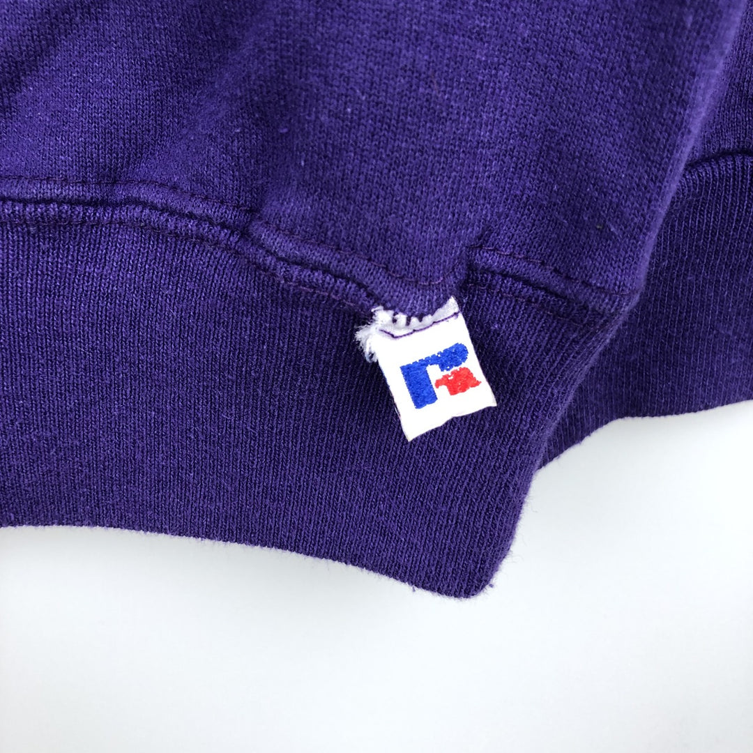 90'S Russell College Sweatshirt, Made in USA, Men's XL, Vintage polyester purple type Vintage Second Hand