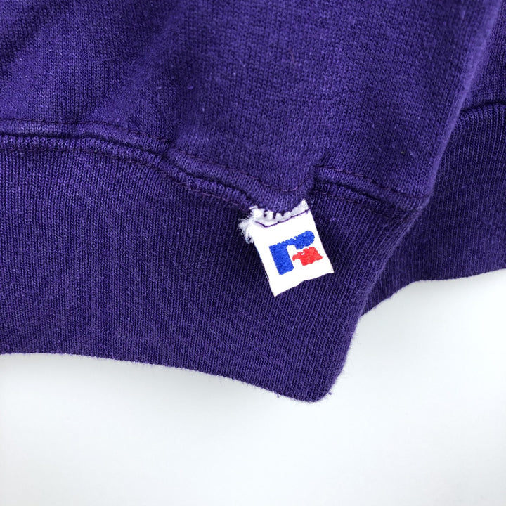 90'S Russell College Sweatshirt, Made in USA, Men's XL, Vintage polyester purple type Vintage Second Hand