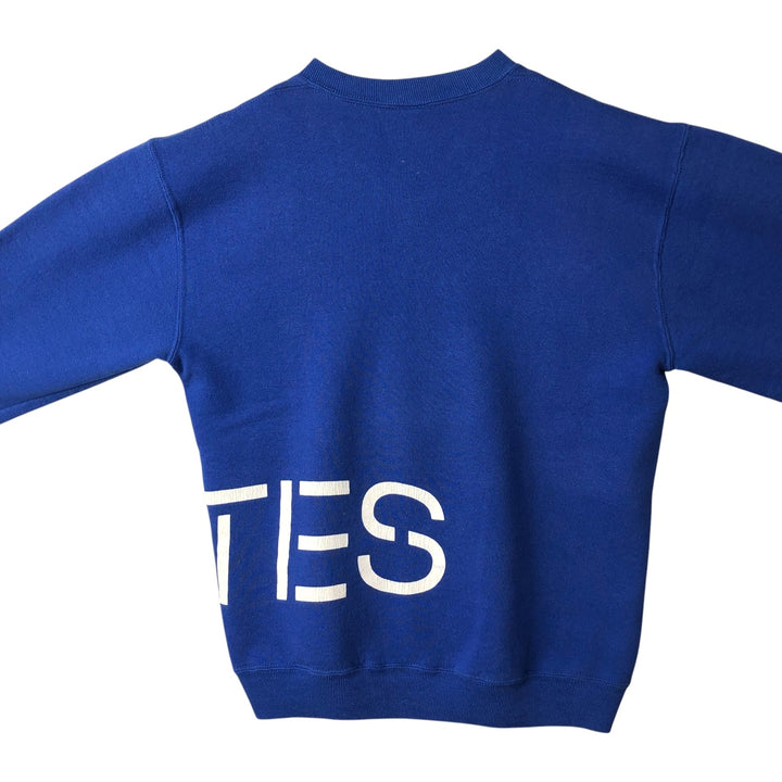 90'S Russell College Sweatshirt, Made in USA, Men's M, Vintage polyester blue type Vintage Second Hand