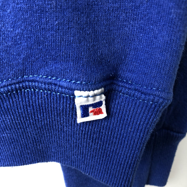 90'S Russell College Sweatshirt, Made in USA, Men's M, Vintage polyester blue type Vintage Second Hand