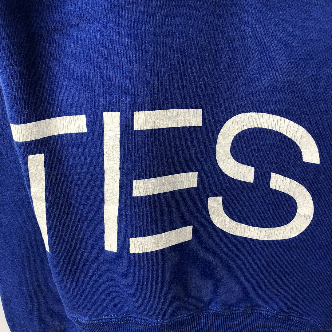 90'S Russell College Sweatshirt, Made in USA, Men's M, Vintage polyester blue type Vintage Second Hand