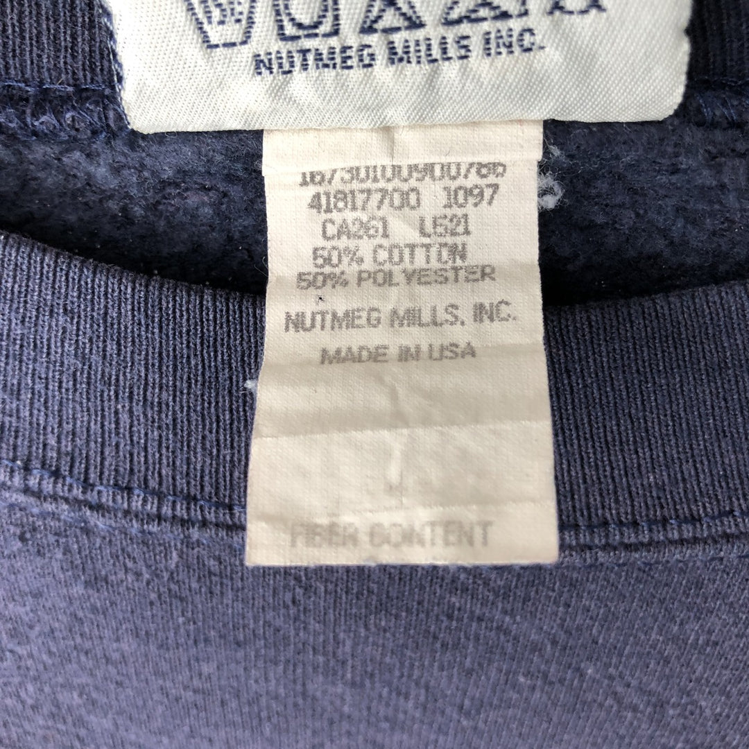 90'S Lee SPORT MICHIGAN University of Michigan College Sweatshirt, Made in USA, Men's XL equivalent, Vintage cotton navy blue type Vintage Second Hand