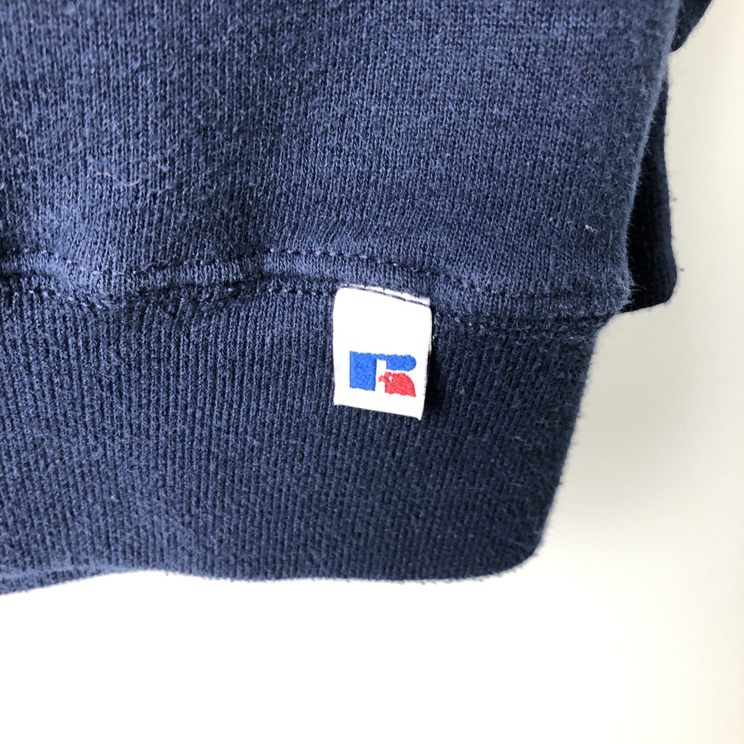 90'S Russell College Sweatshirt, Made in USA, Men's Size XXXL (approx.), Vintage cotton navy blue type Vintage Second Hand