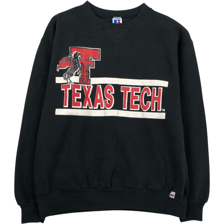90'S Russell College Sweatshirt, Made in USA, Men's L, Vintage cotton black type Vintage Second Hand