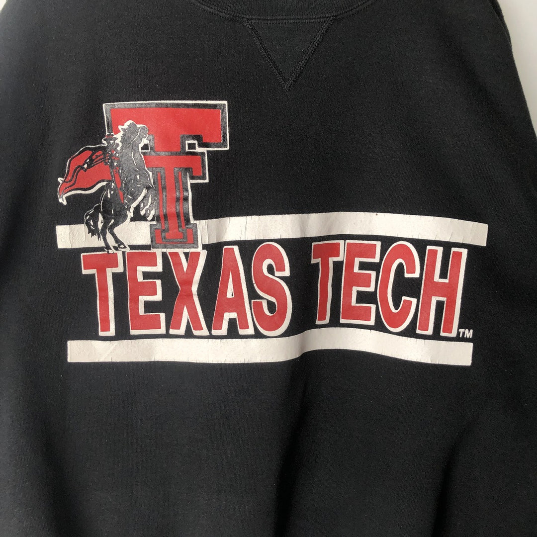 90'S Russell College Sweatshirt, Made in USA, Men's L, Vintage cotton black type Vintage Second Hand