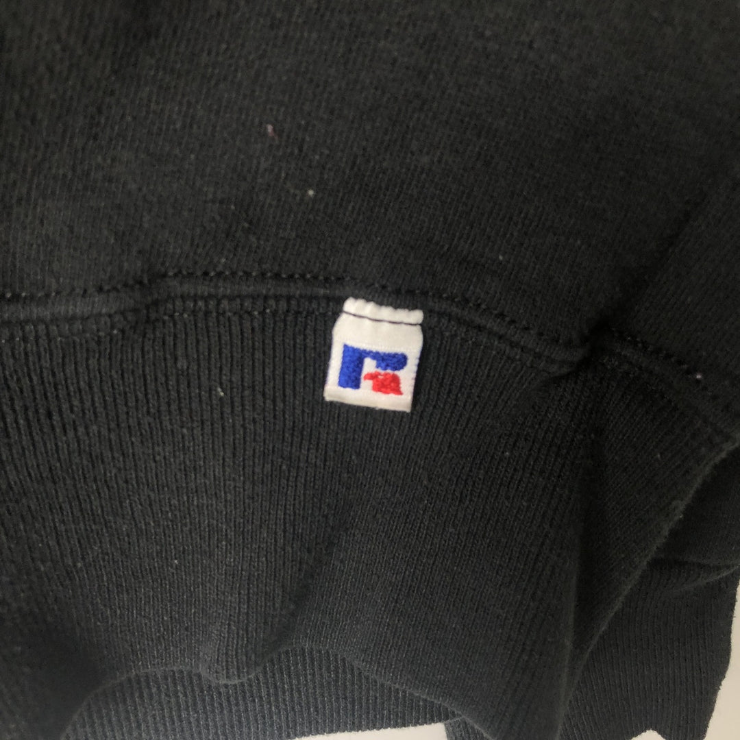 90'S Russell College Sweatshirt, Made in USA, Men's L, Vintage cotton black type Vintage Second Hand