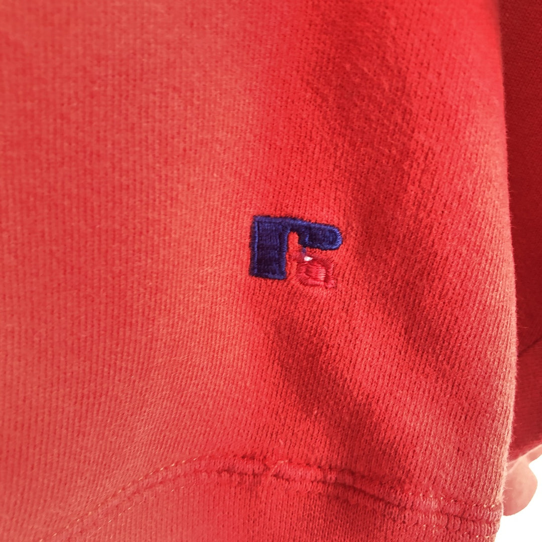90'S Russell High Cotton College Character Sweatshirt, Made in USA, Men's Size L (approx.), Vintage cotton red type Vintage Second Hand