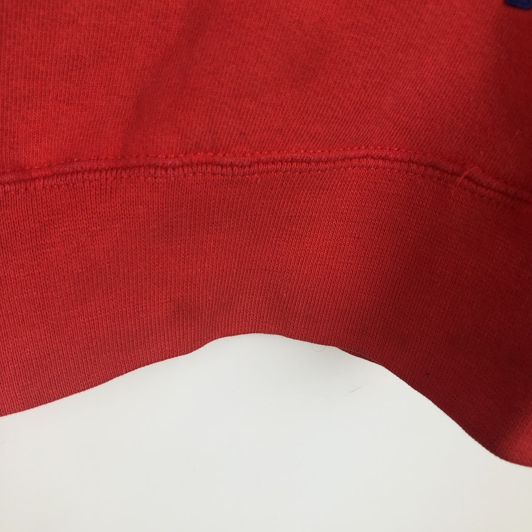 90'S Russell High Cotton College Character Sweatshirt, Made in USA, Men's Size L (approx.), Vintage cotton red type Vintage Second Hand