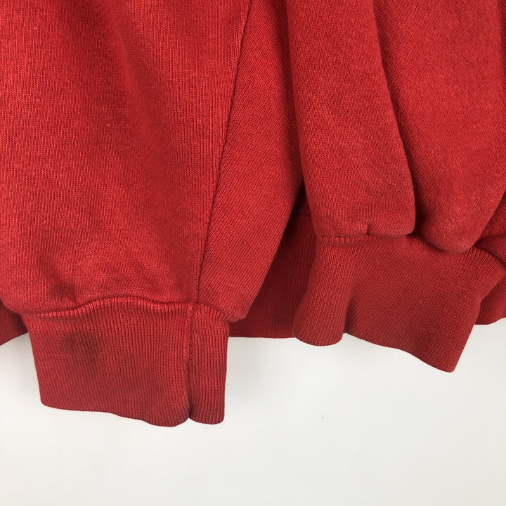 90'S Russell High Cotton College Character Sweatshirt, Made in USA, Men's Size L (approx.), Vintage cotton red type Vintage Second Hand