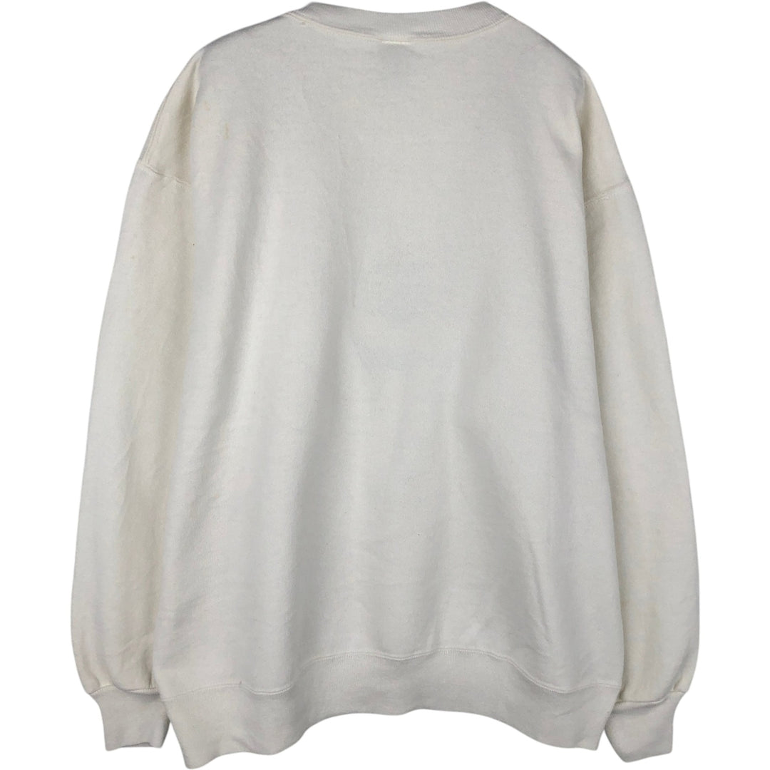 90'S Russell College Sweatshirt, Made in USA, Men's XL, Vintage cotton unbleached Vintage Second Hand