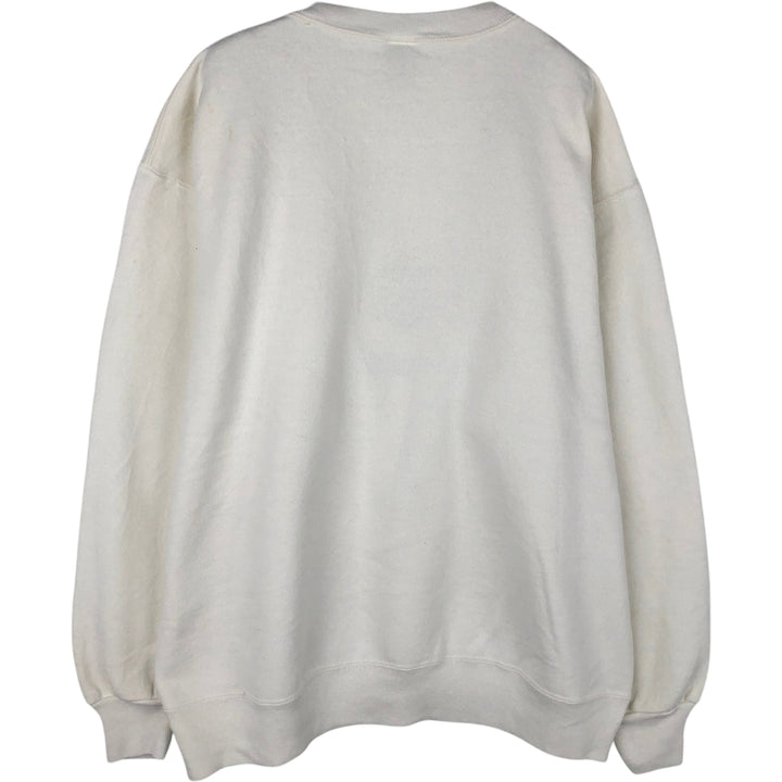 90'S Russell College Sweatshirt, Made in USA, Men's XL, Vintage cotton unbleached Vintage Second Hand
