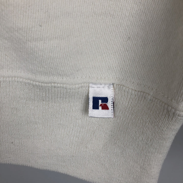 90'S Russell College Sweatshirt, Made in USA, Men's XL, Vintage cotton unbleached Vintage Second Hand