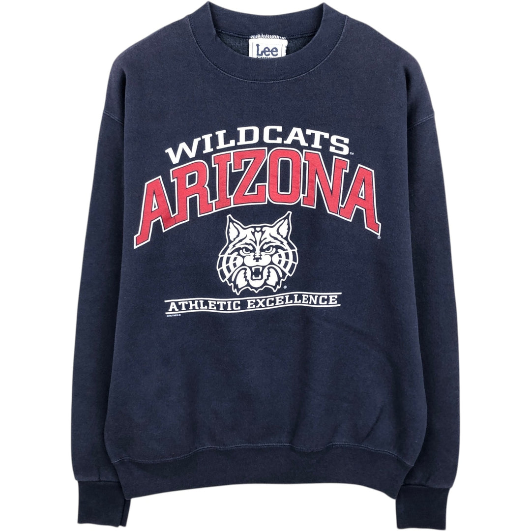 90s-00'S Lee SPORT College Sweatshirt, Made in USA, Men's Size M (approx.) cotton navy blue type Vintage Second Hand