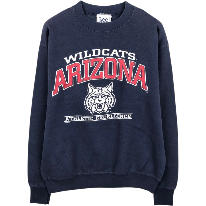 90s-00'S Lee SPORT College Sweatshirt, Made in USA, Men's Size M (approx.) cotton navy blue type Vintage Second Hand