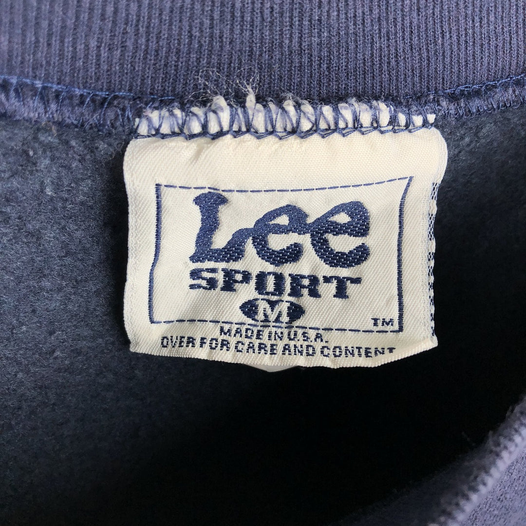90s-00'S Lee SPORT College Sweatshirt, Made in USA, Men's Size M (approx.) cotton navy blue type Vintage Second Hand