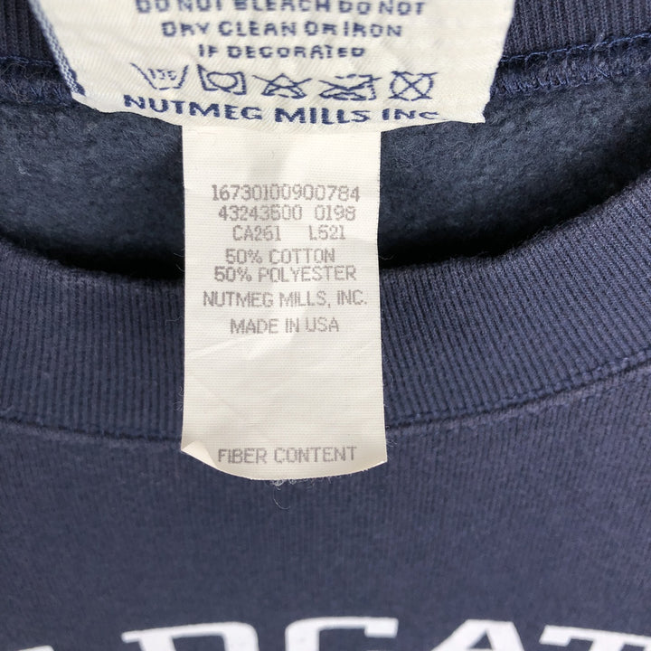 90s-00'S Lee SPORT College Sweatshirt, Made in USA, Men's Size M (approx.) cotton navy blue type Vintage Second Hand