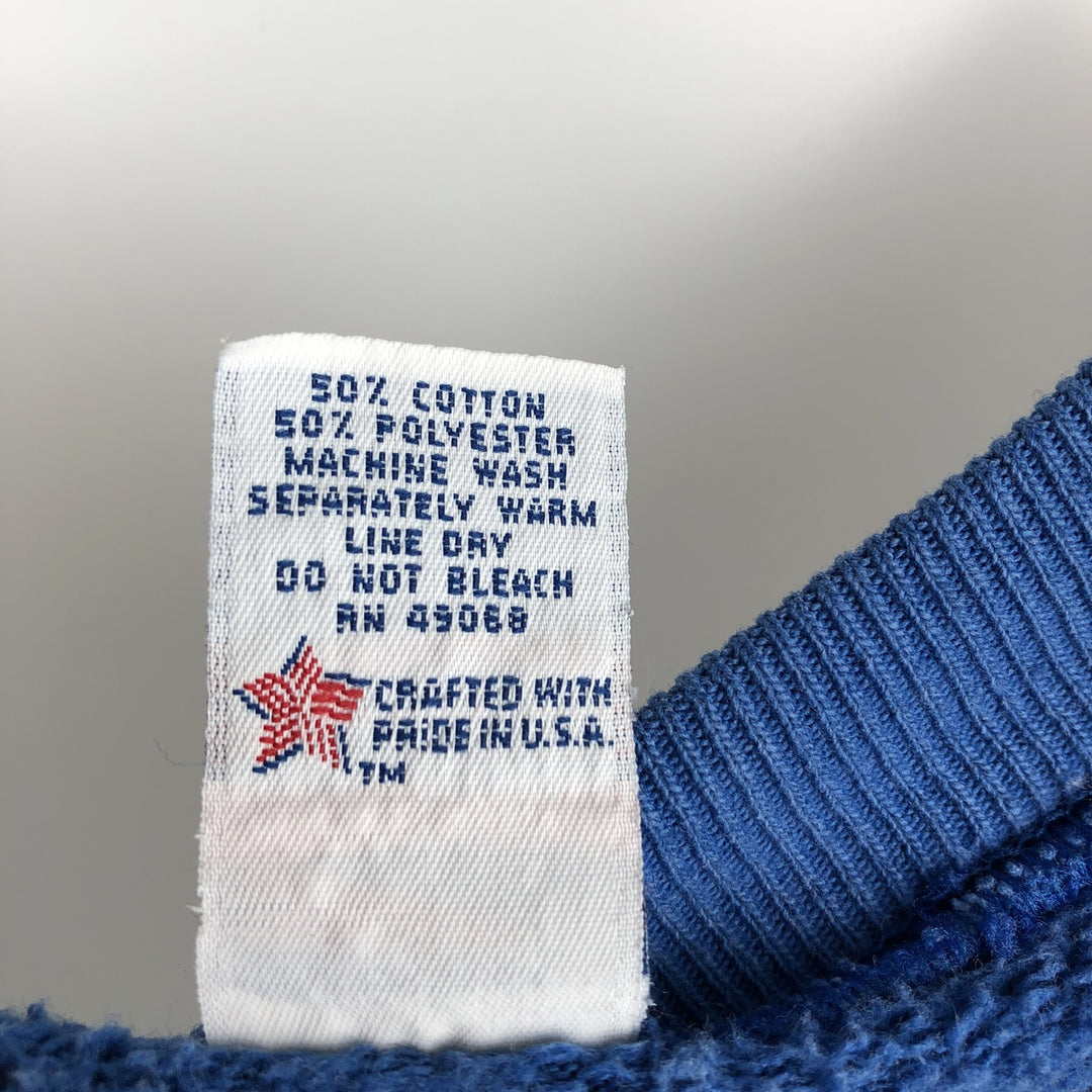 Vintage 80s-90'S SOFFE college sweatshirt, made in the USA, size L, men's cotton blue type Vintage Second Hand