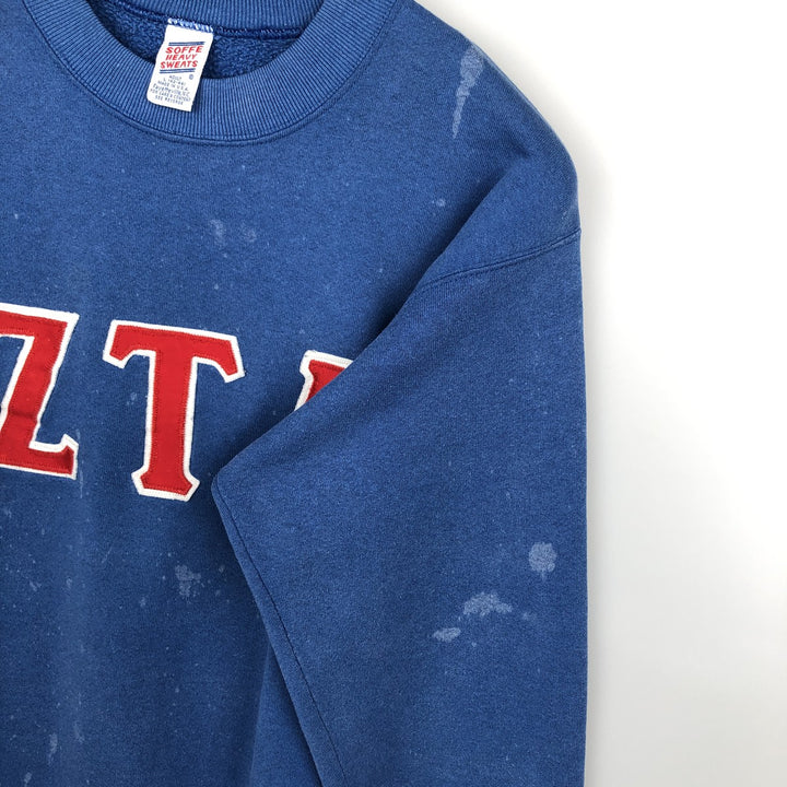 Vintage 80s-90'S SOFFE college sweatshirt, made in the USA, size L, men's cotton blue type Vintage Second Hand