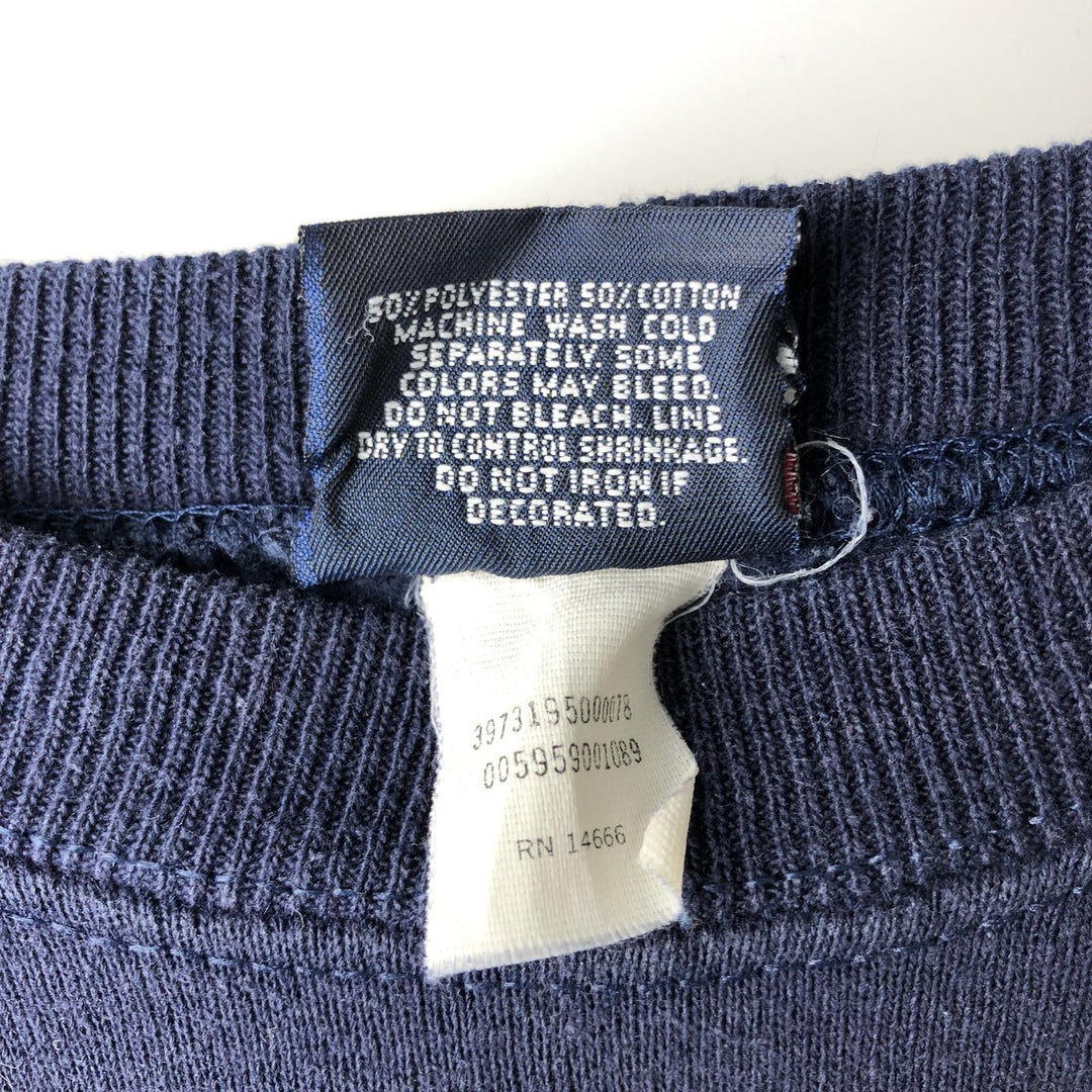 90'S Jansport College Sweatshirt, Made in USA, Men's XL, Vintage polyester navy blue type Vintage Second Hand