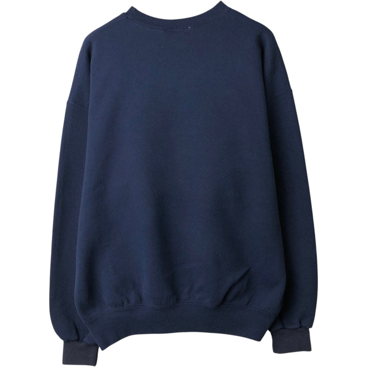 90'S DECOTEX DESIGNWEAR University of Michigan College Sweatshirt, Made in USA, Men's Size L (approx.), Vintage MICHIGAN cotton navy blue type Vintage Second Hand