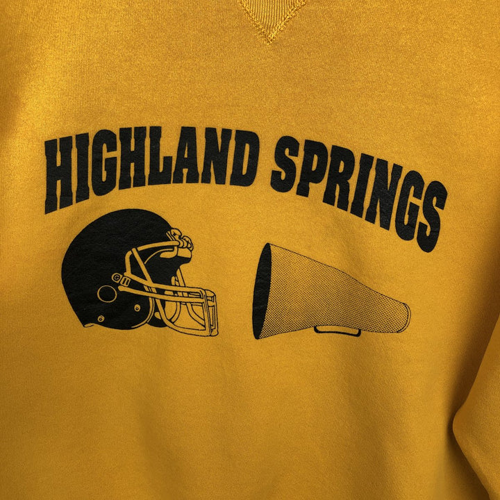 Vintage 80s-90'S Russell college sweatshirt, made in the USA, size L, men's cotton yellow type Vintage Second Hand