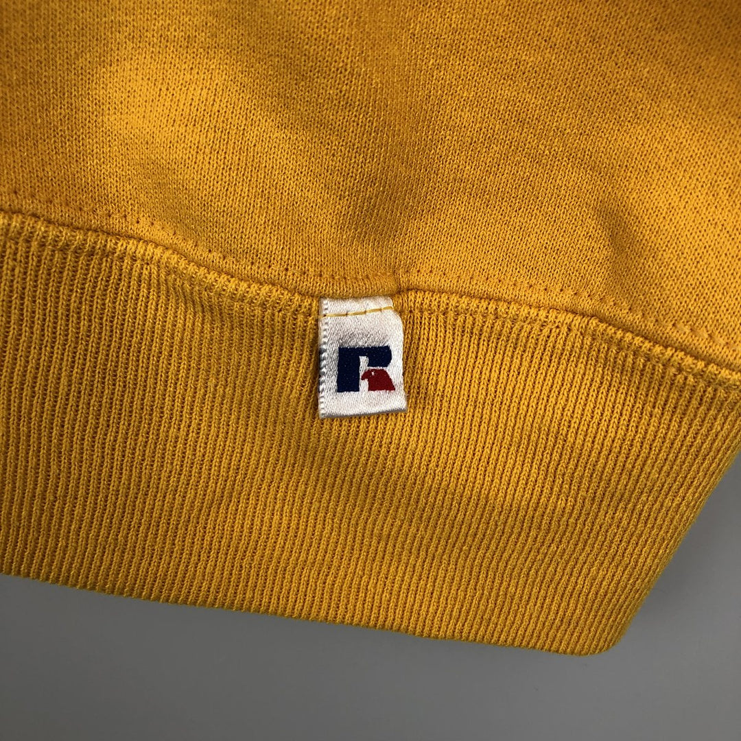 Vintage 80s-90'S Russell college sweatshirt, made in the USA, size L, men's cotton yellow type Vintage Second Hand