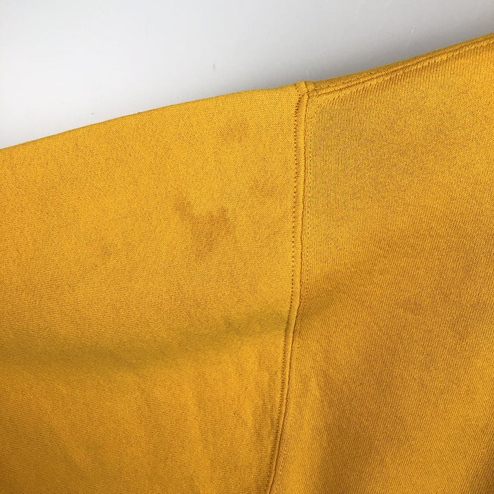 Vintage 80s-90'S Russell college sweatshirt, made in the USA, size L, men's cotton yellow type Vintage Second Hand