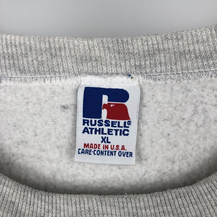 80s-90'S Russell Triple Print College Sweatshirt, Made in USA, Men's XL (approx.) Vintage cotton gray type Vintage Second Hand