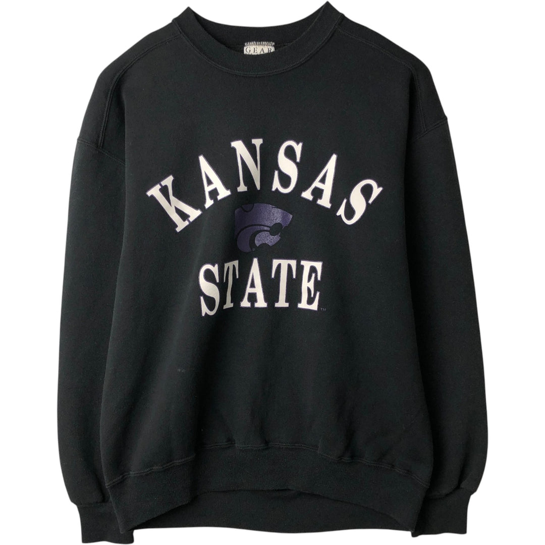 GEAR FOR SPORTS Triple Print College Sweatshirt, Made in USA, Men's Size L (Equivalent), Vintage polyester black type Vintage Second Hand