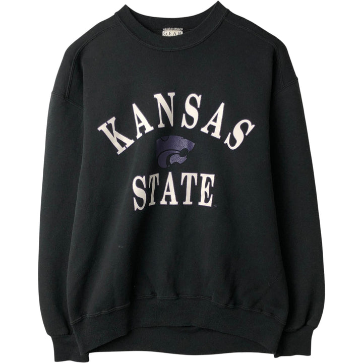 GEAR FOR SPORTS Triple Print College Sweatshirt, Made in USA, Men's Size L (Equivalent), Vintage polyester black type Vintage Second Hand