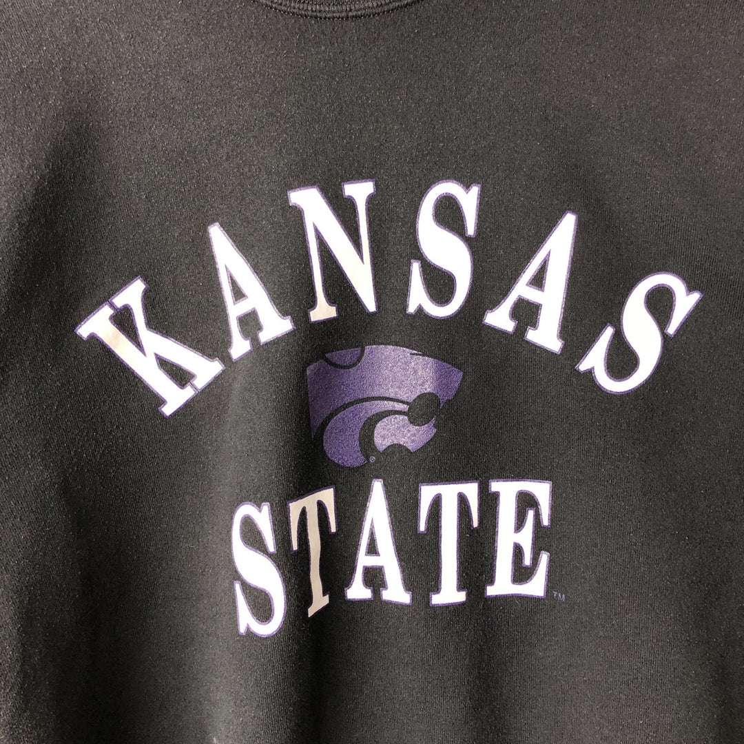 GEAR FOR SPORTS Triple Print College Sweatshirt, Made in USA, Men's Size L (Equivalent), Vintage polyester black type Vintage Second Hand