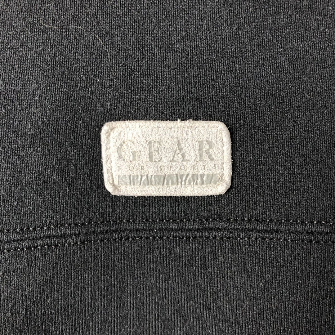 GEAR FOR SPORTS Triple Print College Sweatshirt, Made in USA, Men's Size L (Equivalent), Vintage polyester black type Vintage Second Hand